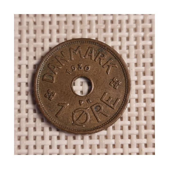 Denmark 1 Øre 1930 KM-826 VF