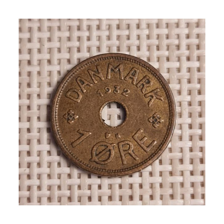 Denmark 1 Øre 1932 KM-826 VF