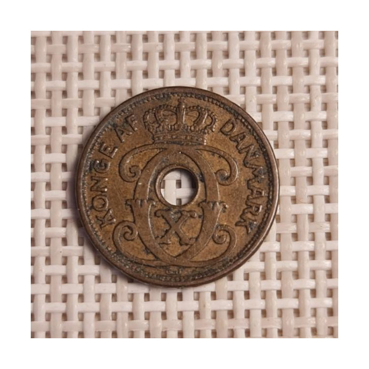 Denmark 1 Øre 1933 KM-826 VF