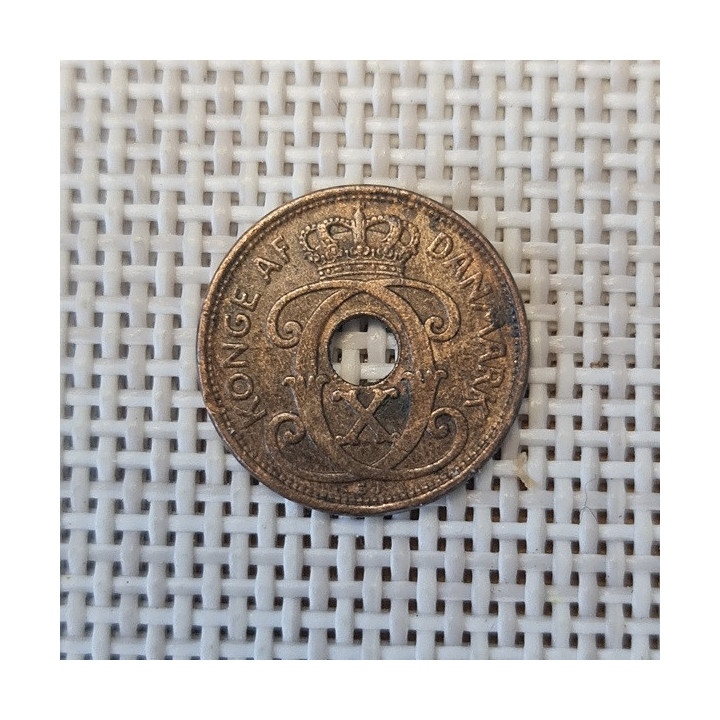 Denmark 1 Øre 1937 KM-826 VF