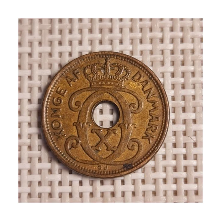 Denmark 1 Øre 1938 KM-826 VF