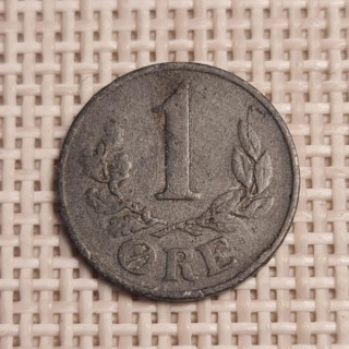 Denmark 1 Øre 1942 KM-832 VF