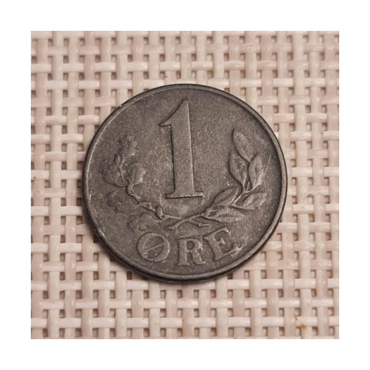 Denmark 1 Øre 1943 KM-832 VF