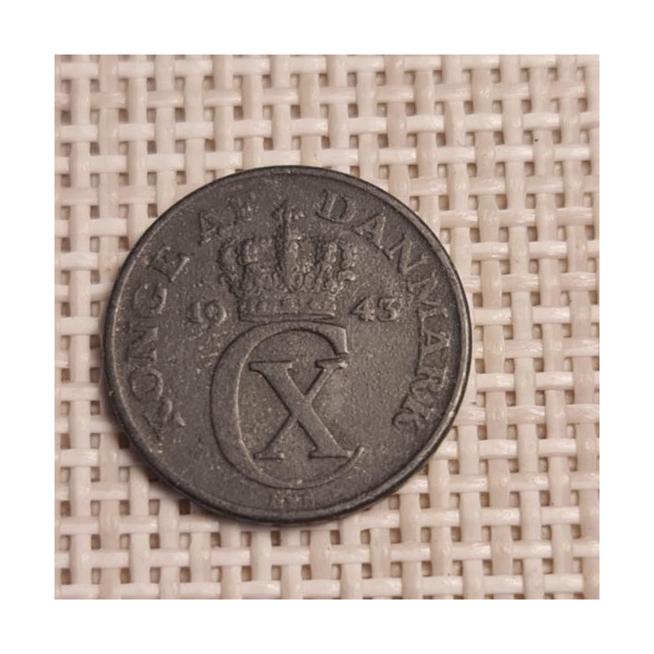 Denmark 1 Øre 1943 KM-832 VF