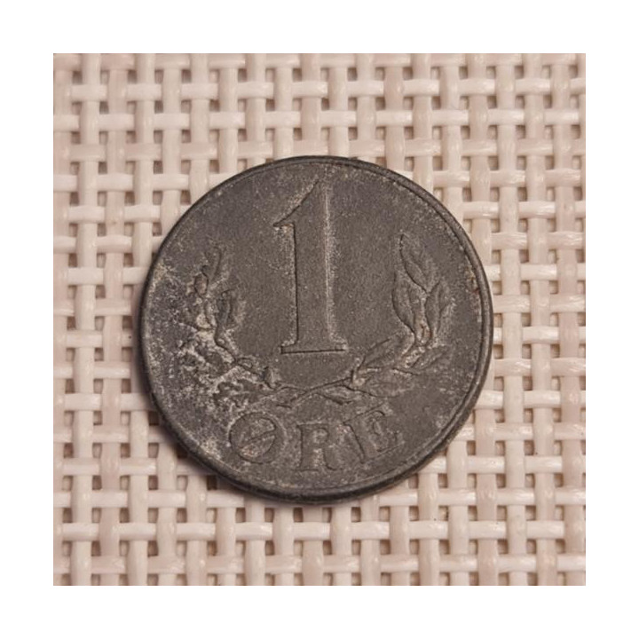 Denmark 1 Øre 1944 KM-832 VF