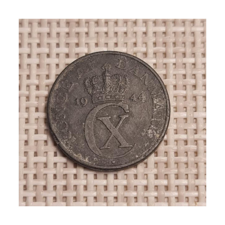 Denmark 1 Øre 1944 KM-832 VF
