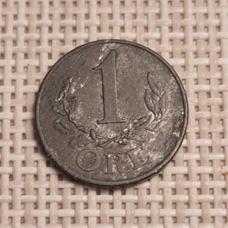 Denmark 1 Øre 1946 KM-832 VF
