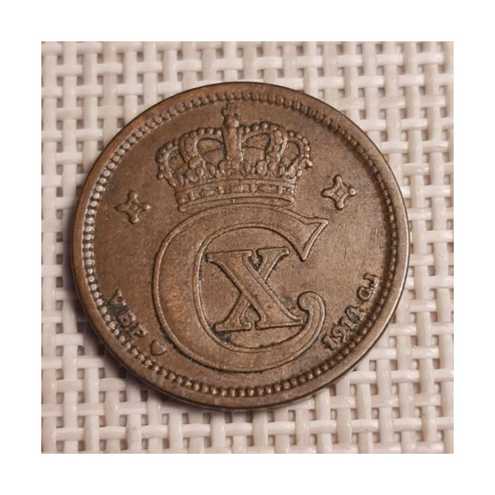 Denmark 2 Øre 1914 KM-813 VF