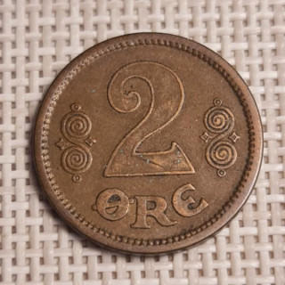Denmark 2 Øre 1914 KM-813 VF