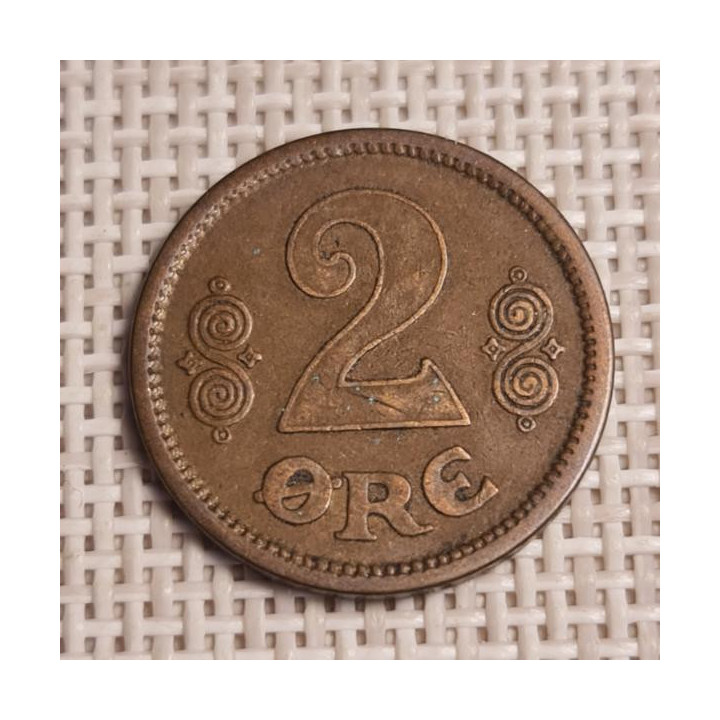 Denmark 2 Øre 1914 KM-813 VF