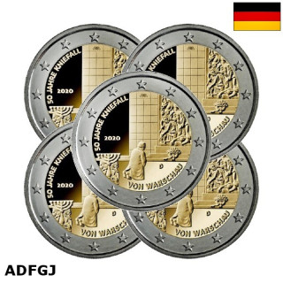 Germany 2 Euro 2020 ADFGJ "Warschau" UNC