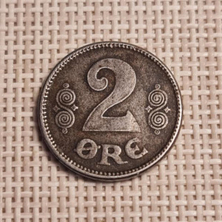 Denmark 2 Øre 1918 KM-813a VF