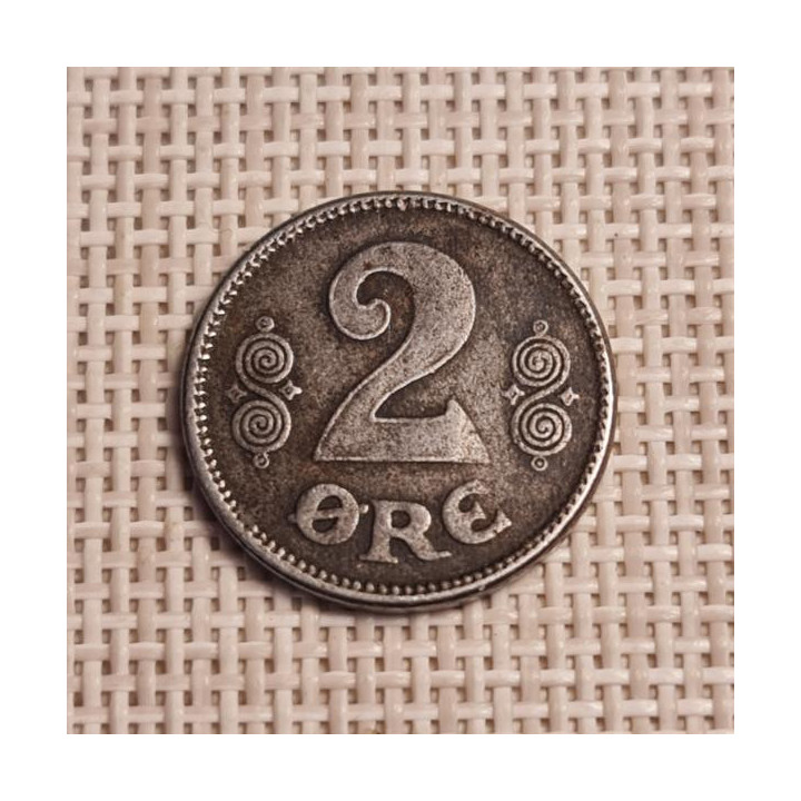 Denmark 2 Øre 1918 KM-813a VF