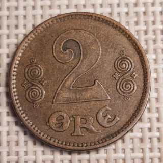 Denmark 2 Øre 1920 KM-813 VF