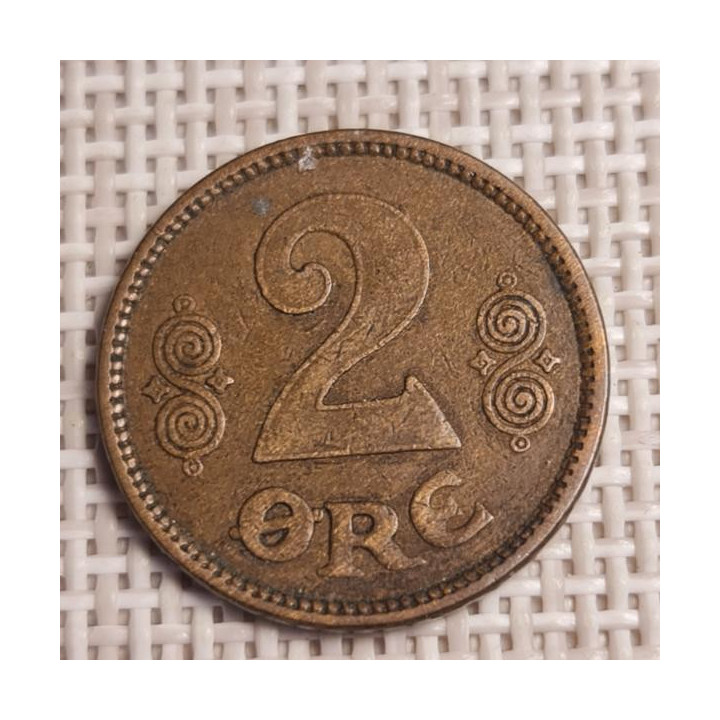 Denmark 2 Øre 1923 KM-813 VF