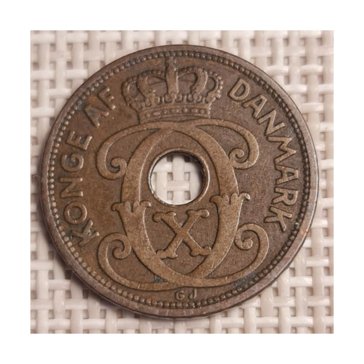 Denmark 2 Øre 1927 KM-827 VF