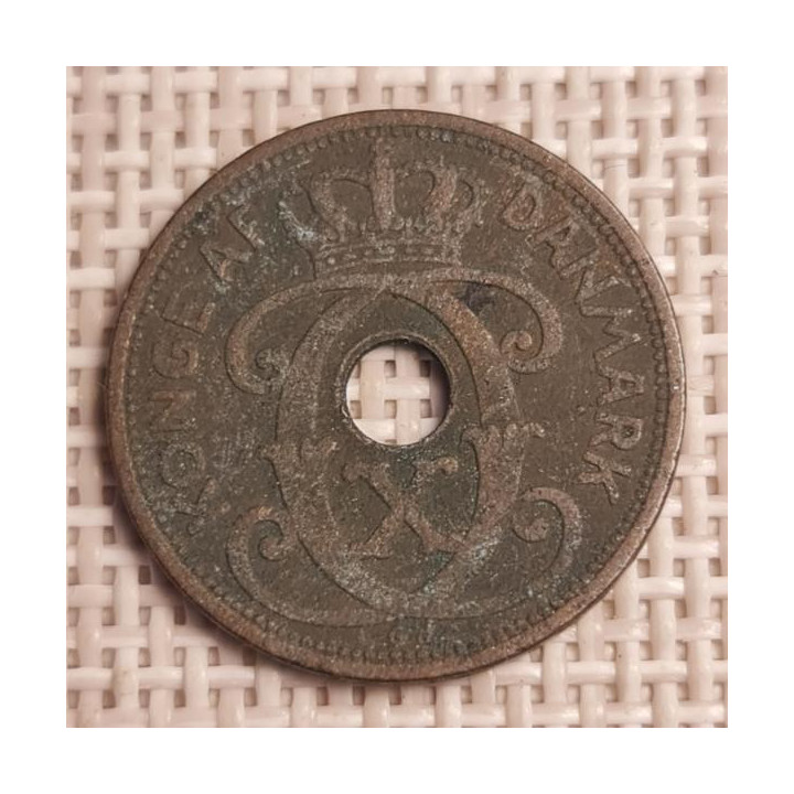 Denmark 2 Øre 1928 KM-827 F