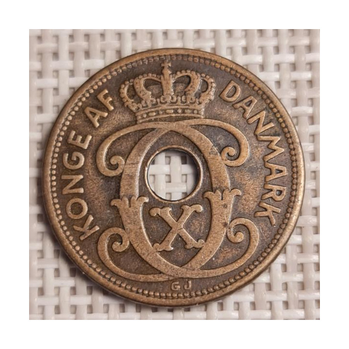 Denmark 2 Øre 1928 KM-827 VF