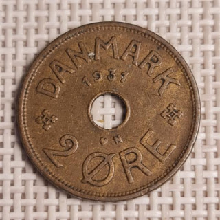 Denmark 2 Øre 1931 KM-827 VF
