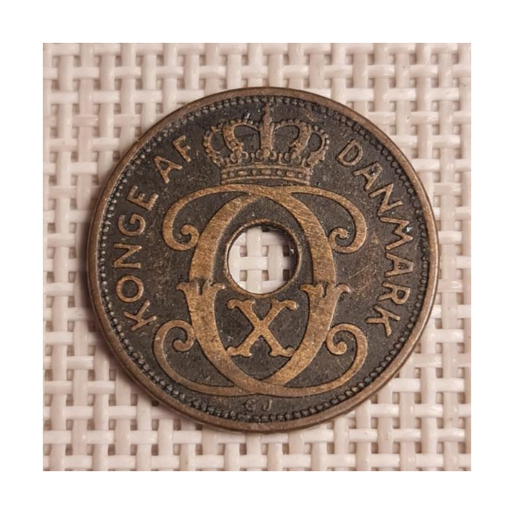 Denmark 2 Øre 1934 KM-827 VF