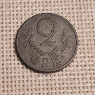 Denmark 2 Øre 1942 KM-833a VF