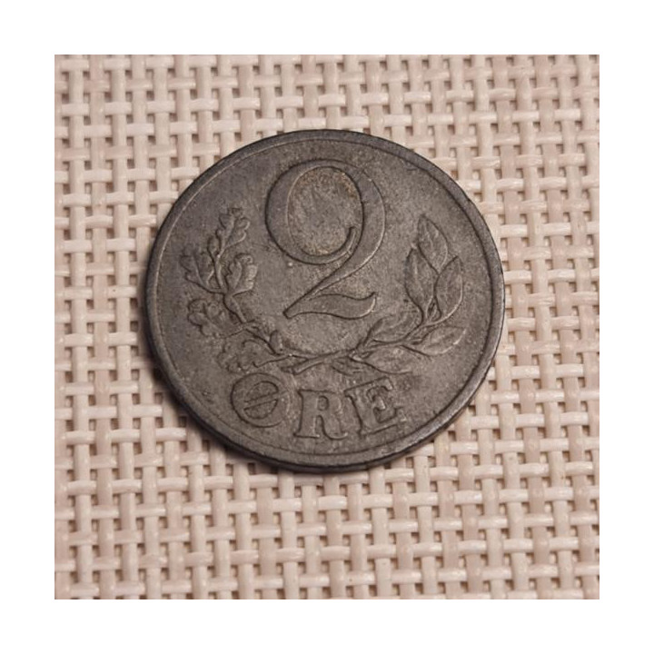 Denmark 2 Øre 1942 KM-833a VF