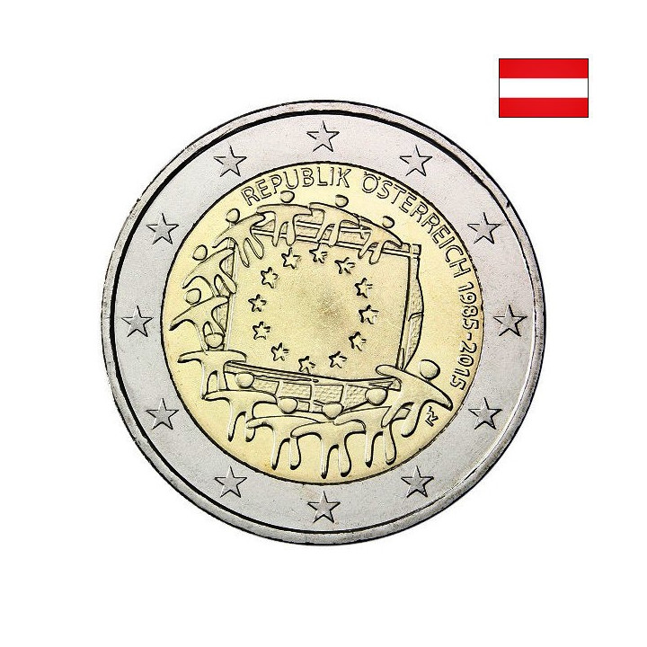 Austria 2 Euro 2015 "Flag (EUF)" UNC