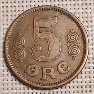 Denmark 5 Øre 1914 KM-814 XF