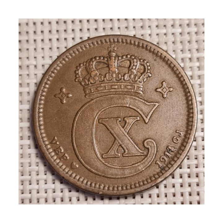 Denmark 5 Øre 1914 KM-814 XF
