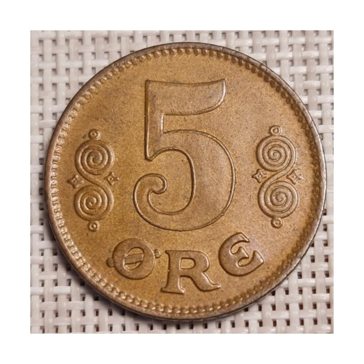 Denmark 5 Øre 1921 KM-814 VF