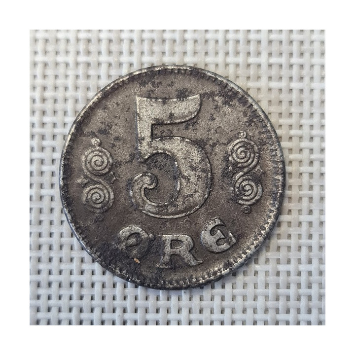 Denmark 5 Øre 1918 KM-814a VF