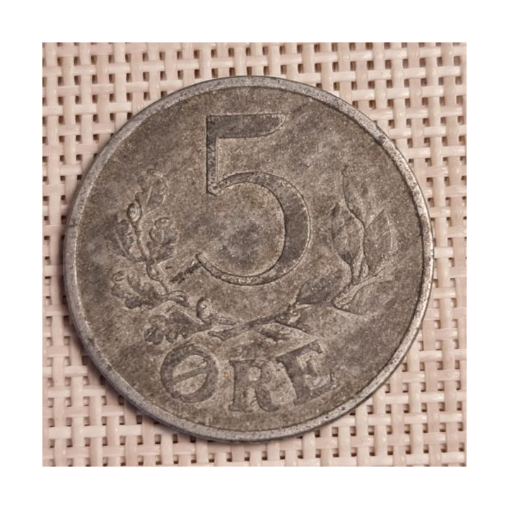 Denmark 5 Øre 1942 KM-834a VF
