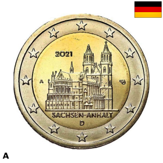 Germany 2 Euro 2021 A "Saxony-Anhalt" UNC