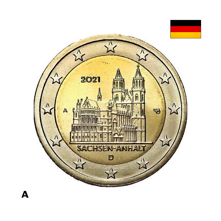 Germany 2 Euro 2021 A "Saxony-Anhalt" UNC
