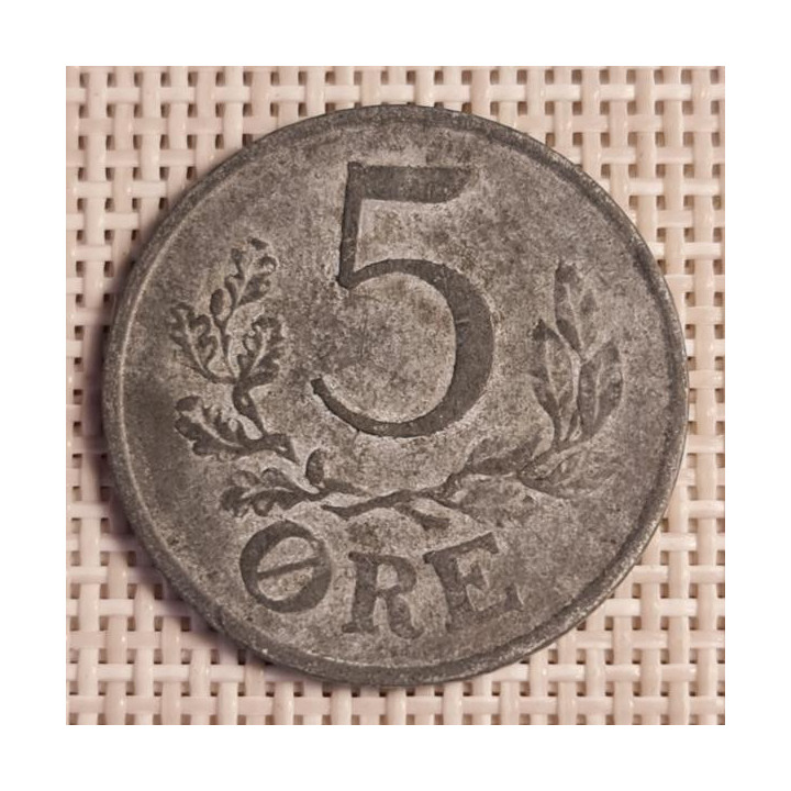 Denmark 5 Øre 1944 KM-834a VF