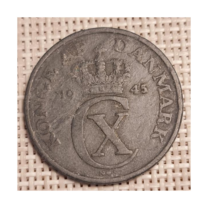 Denmark 5 Øre 1945 KM-834a VF