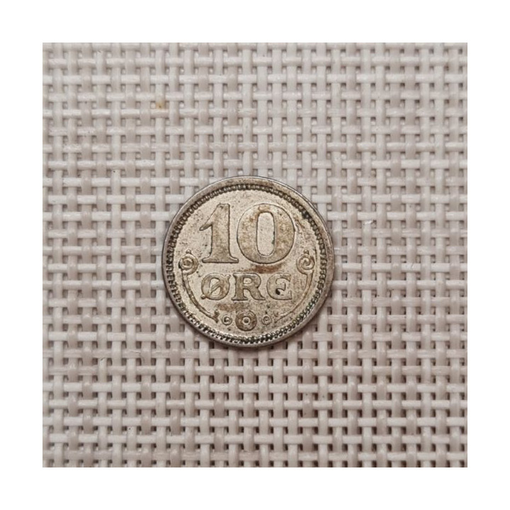 Denmark 10 Øre 1916 KM-818 VF
