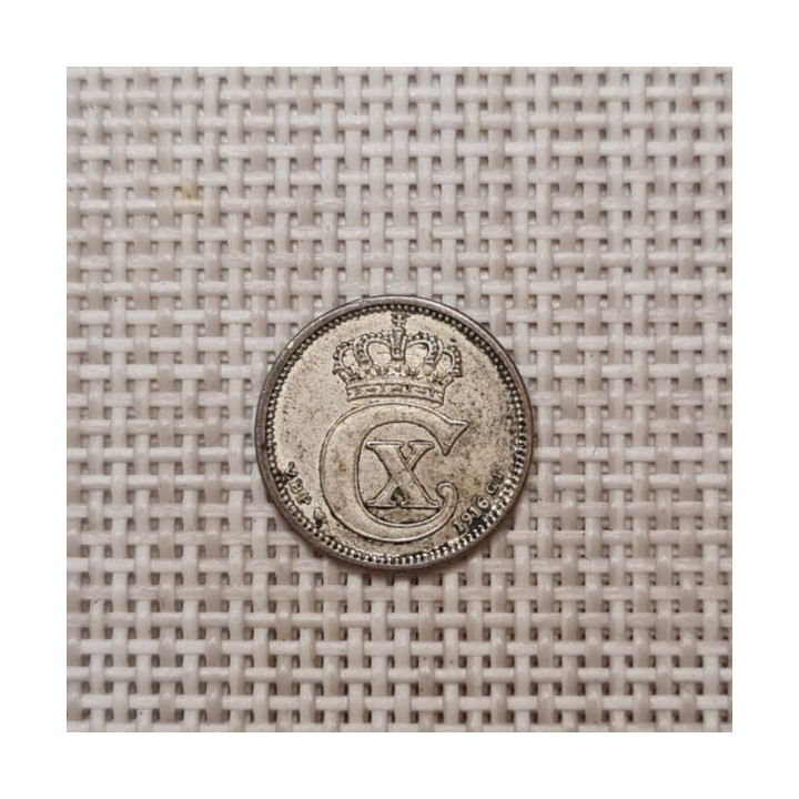 Denmark 10 Øre 1916 KM-818 VF