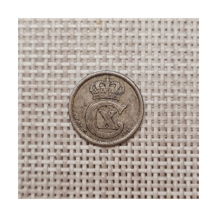 Denmark 10 Øre 1918 KM-818 VF