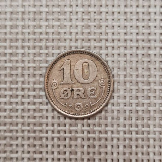 Denmark 10 Øre 1919 KM-818 VF