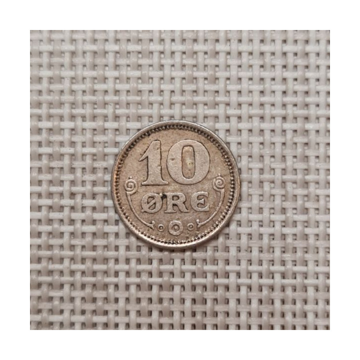 Denmark 10 Øre 1919 KM-818 VF
