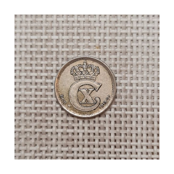 Denmark 10 Øre 1919 KM-818 VF