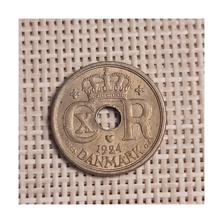 Denmark 10 Øre 1924 KM-822 VF