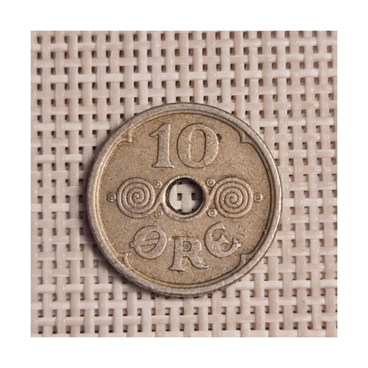Denmark 10 Øre 1925 KM-822 VF