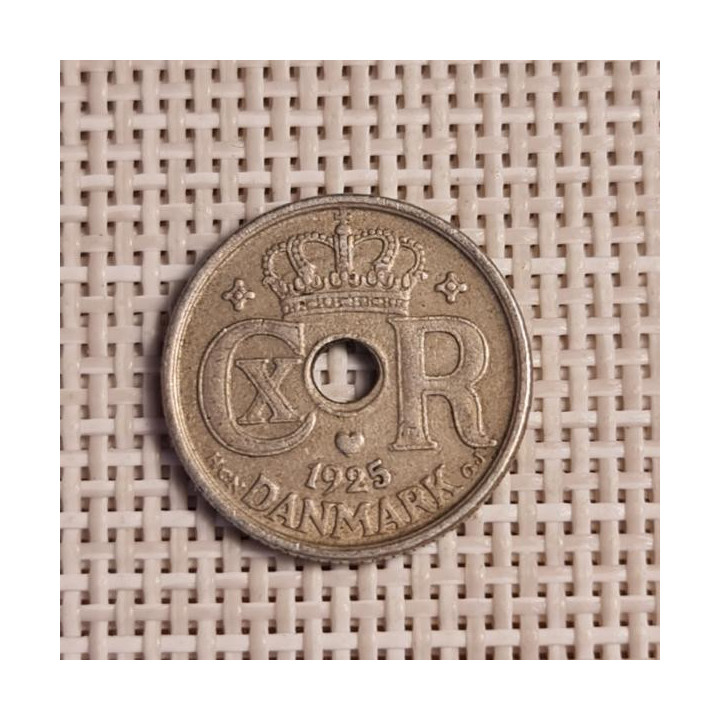 Denmark 10 Øre 1925 KM-822 VF