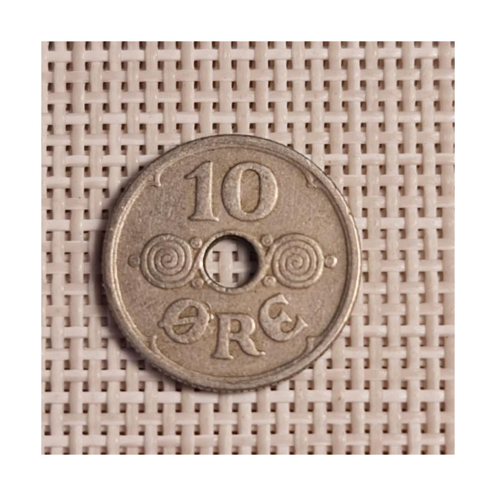 Denmark 10 Øre 1926 KM-822 VF