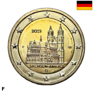 Germany 2 Euro 2021 F "Saxony-Anhalt" UNC
