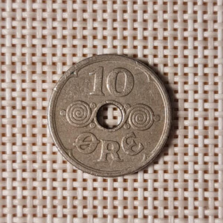 Denmark 10 Øre 1931 KM-822 VF