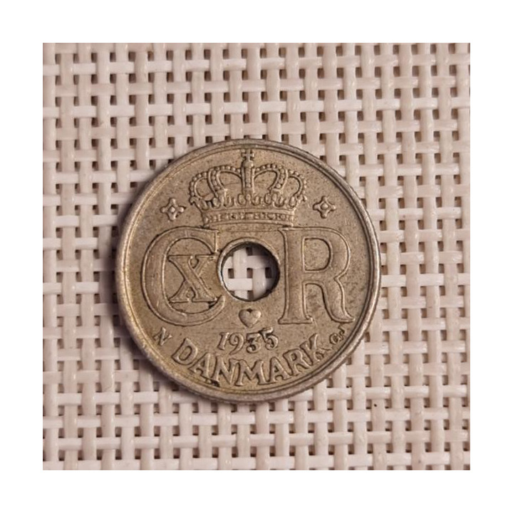 Denmark 10 Øre 1935 KM-822 VF