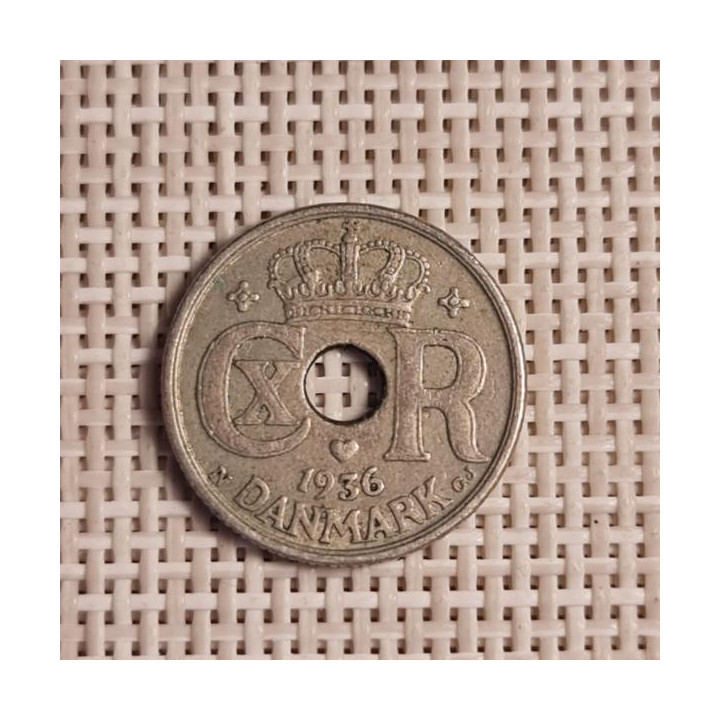 Denmark 10 Øre 1936 KM-822 VF